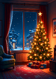 クリスマスに初雪