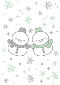 黒緑：スノーマンコンビ着せかえ