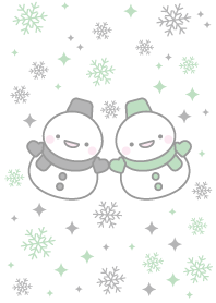 Black and green twin snowman theme