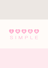SIMPLE HEART(pink ivory) V.23b
