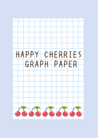 HAPPY CHERRIES GRAPH PAPER-BLUE GRAYj