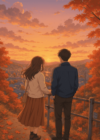 Autumn Sunset Lovers View