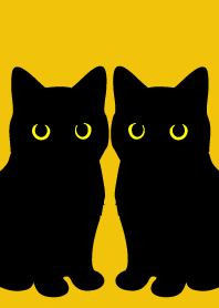 Black Cat Holiday11 on yellow