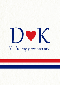 D&K Initial -Red & Blue-