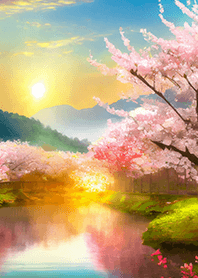 優美な春の風景の着せかえ(Spring-475)