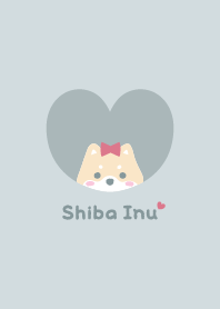 Shiba Inu2 Ribbon [GreenBlue]
