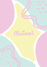Minimal, yellow, blue, pink, pastel