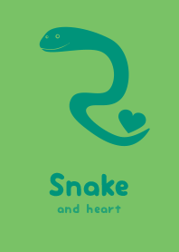 Snake & heart Deep peep GRN