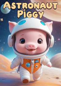 快樂的小豬豬太空人