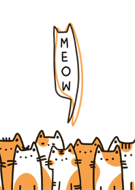 주황색 고양이의 그룹