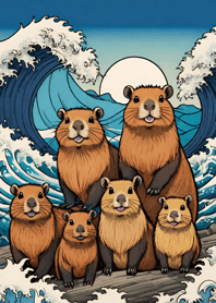 Ukiyo-e - Capybara 8399Ce