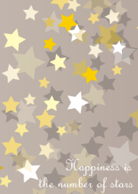 Happiness is the number of stars
