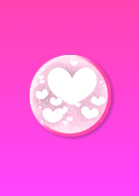 Love love heart button pink