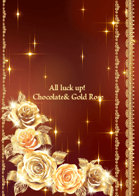 All luck up! chocolate & Gold Rose