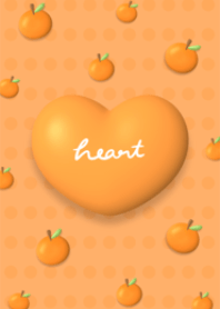 Orange Heart & Orange Cute Theme