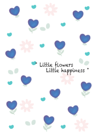 mini blue heart flowers 13
