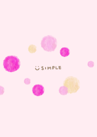 Pink circle watercolor14 from Japan