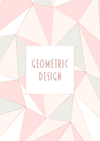 大人かわいい幾何学デザイン：ピンク