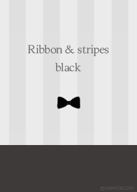 Ribbon & stipes black