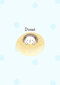 Hedgehog in Donut -blue- dot