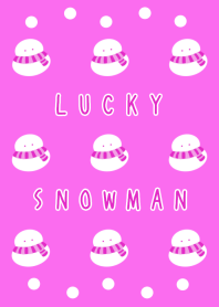 LUCKY SNOWMAN/NEON PINK/BLACK