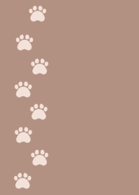 Beige color, cat footprint theme