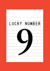 LUCKY NUMBER 9 NOTEBOOKj-RED
