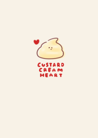 simple custard cream heart beige.