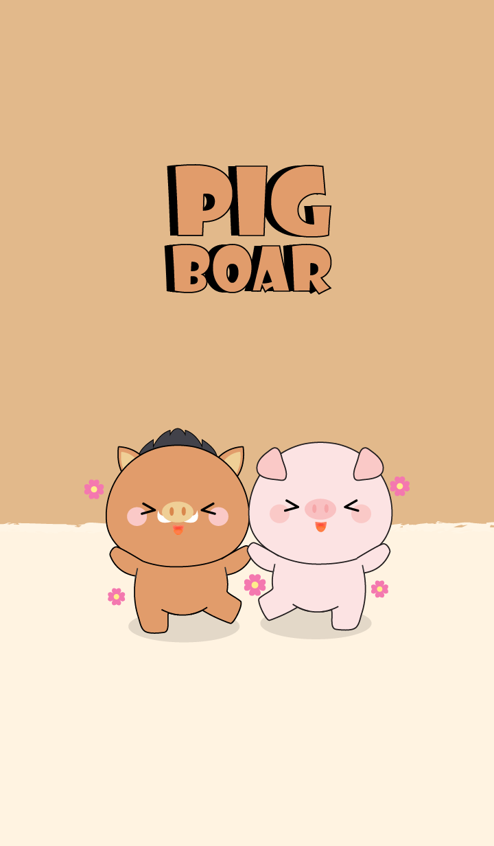 Cute Cute Pig & Boar Theme