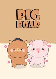 Cute Cute Pig & Boar Theme