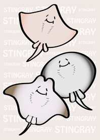 快樂的魟魚世界(米色)