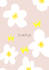 White flowers and butterflies cute14 JP