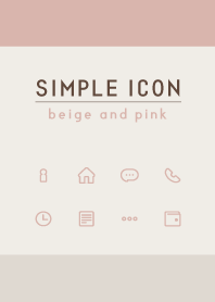 SIMPLE ICON -beige and pink-