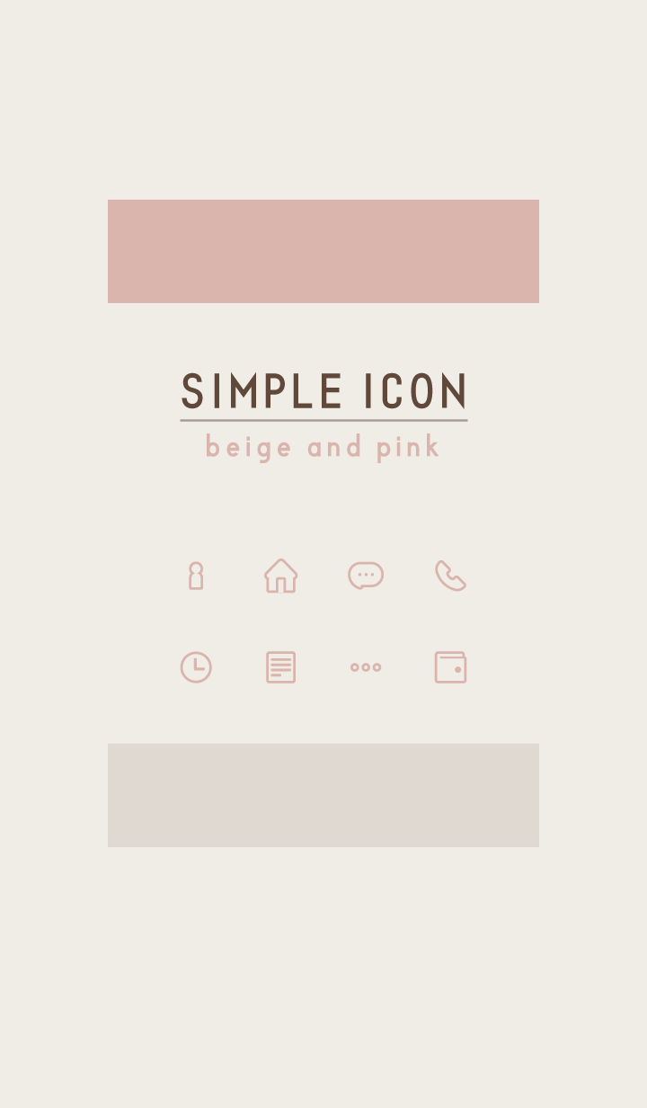 SIMPLE ICON -beige and pink-