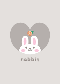 うさぎ3オレンジ[グレージュ]