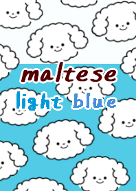 maltese dog theme17 light blue