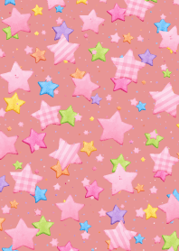 Colorful Stars02 light pink JP