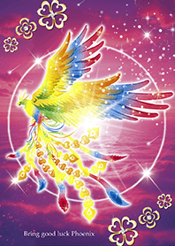 グングン全運気上昇✨虹色鳳凰とクローバー