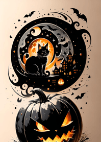 halloween cat C84b7c