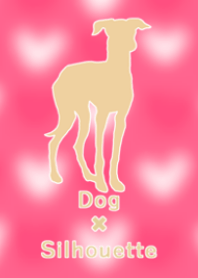 Dog silhouette Italian Greyhound(pink)