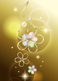 Gold Flower Casually luck up! brown