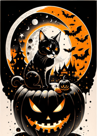 halloween cat abABc7