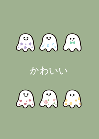 cute ghost(fog gray green)