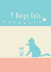 Simple cats pink beige color Theme WV