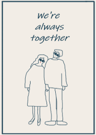 We're always together/navyblue beige(JP)