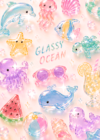 pink Glassy Ocean Summer