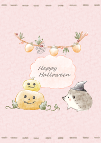 Hedgehog and Halloween 2 -pink-
