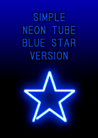SIMPLE NEON TUBE BLUE STAR VERSION
