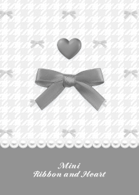 Mini Ribbon & Heart HT -  Gray 01
