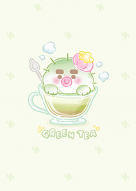 cactuskun _ Green tea latte